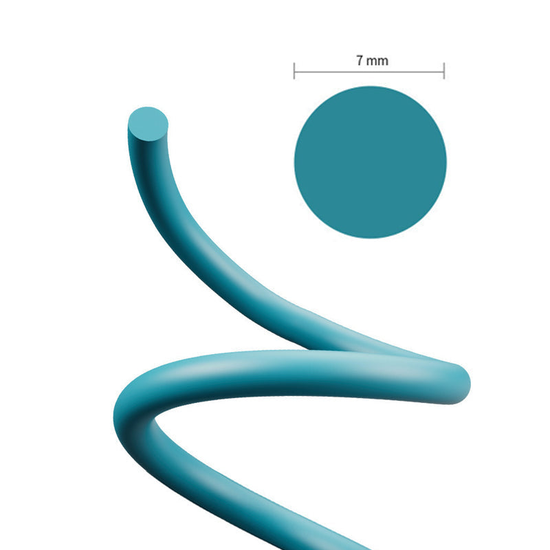 Teal 7 mm PVC-sheathed tether