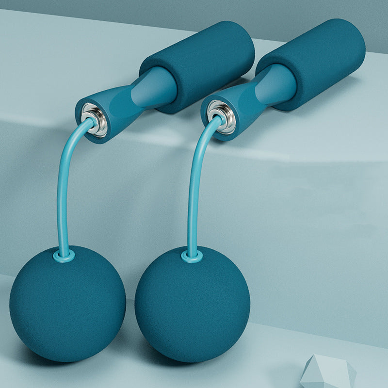 Teal handles with weighted spheres hanging